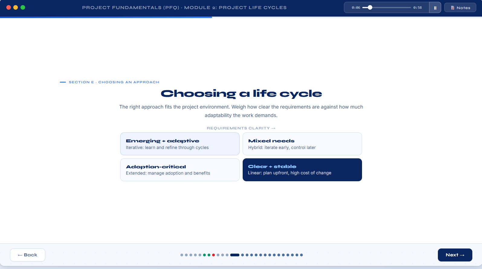 Decision frameworks, not just definitions
